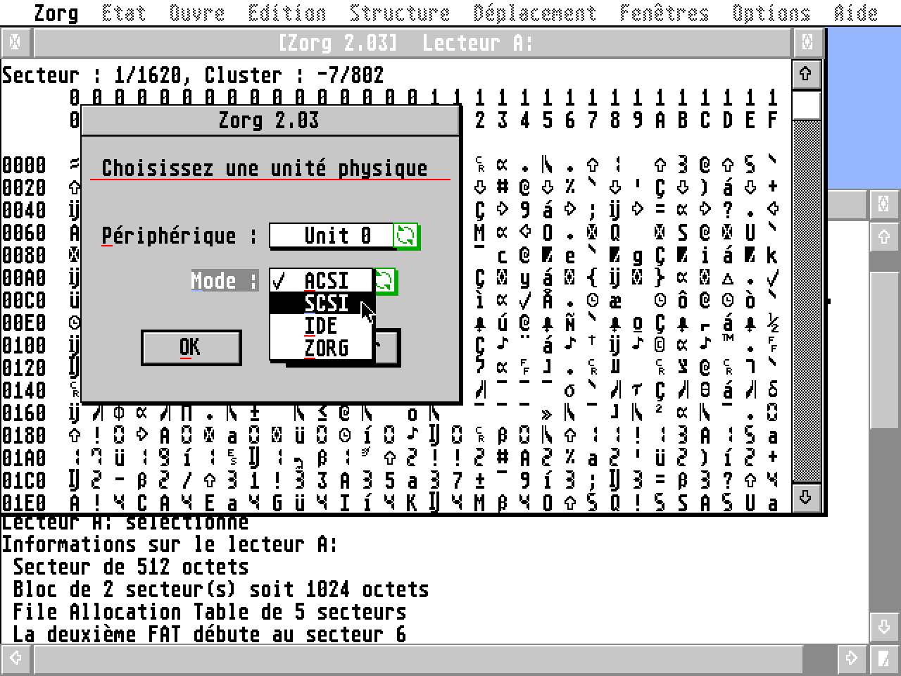Ze ORGanizer (ZORG) atari screenshot